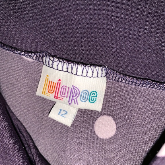 COPY - Girls Lularoe Azure Skirt 12 Polka Dots - Picture 3 of 4